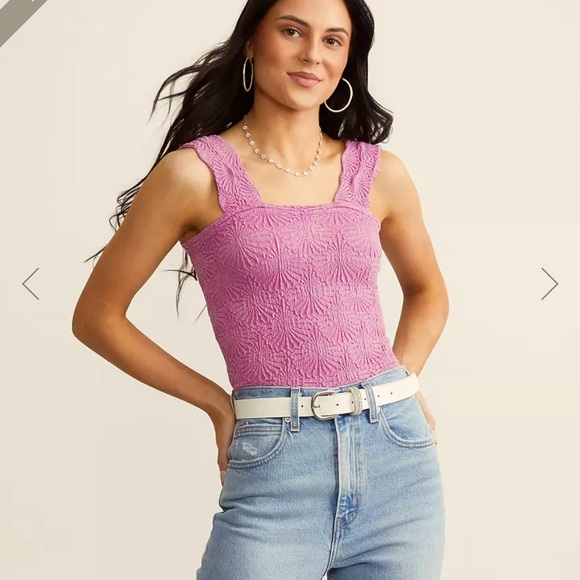 COPY - Love Letter Cropped Cami Tank Top FREE PEOPLE XS/S used once - Picture 3 of 5